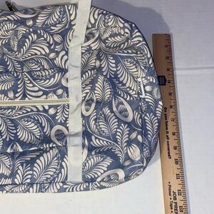 Narwey travel carryon bag. 17x12 new without tags. Blue leaf graphic.